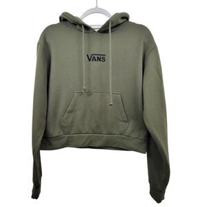 Vans Green Cropped Hoodie Sweater Size XS